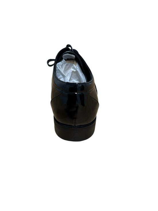 STACY ADAMS GALA CAP TOE OXFORD DRESS SHOES MENS 9.5 WIDE BLACK PATENT 24998-004 main image 4